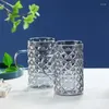 Bouteilles d'eau pichet en verre borosilicate avec couvercle et bouffée de diamant motif de carafes froide bouilloire pour le jus de thé glacé