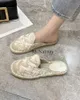 Slippers 2024 Summer Outdoor Women Flat Retro Style Round Toe Woven Shoes Soft Shoe Upper Fashionable And Versatile
