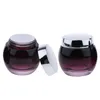 Storage Bottles 2pcs 120g Glass Sample Bottle Cosmetic Jar Cream Container - Purple Gradient