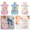 Figurines décoratives DIY Carrousel Music Box Girls Musical Gift For Women Holiday Decoration