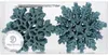 装飾花シーチームプラスチッククリスマスグリッタースノーフレーク飾りツリーデコレーション4インチ36ベビーブルーのセット