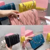 Brand Designer chain bag Autumn and Winter 2024 New Mini Chain Pleated Small Square Bag Mobile Bags Mini Rhinestones Tofu Bag One Shoulder Oblique Span bags