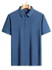 Polos męski plus rozmiar 9xl 8xl 7xl Summer High-end Mesh Silk Silk Krótki rękawoeved T-shirt Koszulka Polo Karst