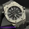 AP Armband Uhr Montre Royal Oak Offshore -Serie Watch Mens 42 mm Durchmesser Automatische mechanische Präzision Stahl Gummi Fashion Casual Luxus