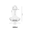 1800 ml Big Decanter Decanter a mano Crystal Red Wine Brandy Glasses Bottle Pourer Aerator per Family Bar 240415