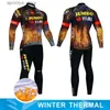 Jersey de cyclisme SETTRES THERMINE FECE MOUTILLE DE CYCLING SET JUMBO MAILLOT ROPA CICLISMO LONG Long Seve Moutian Wear Wear Keep Warm Bicyc Clothing L48