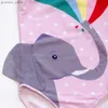 One-Pieces Elephant Ear Deco Children Girls Swimwear For Kids One Piece Swimsuit Summer Beach Child Baby Swimming Bathing Suit Monokini Y240412