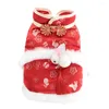 Abbigliamento per cani costume natalizio per compagnia tang tappetini boil bottoni mezzo obliquo abbigliamento traspirato per orsacchiotto autunnale