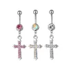 Navel Bell -knop klinkt YYJFF D0016 Kruisbuikring Mix kleuren Drop levering sieraden Body Dhiut