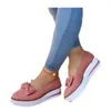 Chaussures de fitness hkxn Spring Women Flats 2024 Slip on Casual Homs Toivas Bow Bottom Bottom Lazy Loafers Femme Espadrilles T