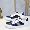 Shoes Men's Spring New Light Luxury High End Lace Up Embroidered Little Bee Leisure Fashion Board