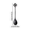 Spoons Stainless Steel Teaspoons Kitchen Cake Dessert Scoop Tablespoons Leaf Clover Shape Coffee For Fruit Salad