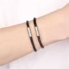 Autres bracelets jiayiqi bracelets à cordon cire de cuir à la main bracelet de corde