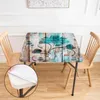 Tischtuch Daisy Blumenquadrat -Tischdecke mit elastischen wasserdichten ausgelöschbaren Bauernhaus rustikale Tischdecken für Camping -Picknick im Freien