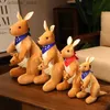 Stuffed Plush Animals Lovely Big Kangaroo with Baby Plush Stuffed Animal Toys Australia Animals Dolls for Baby Playmate Kids Birthday Cute Gift L47