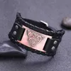 الأساور الأخرى العصرية الطوطم تصميم Odin Triangle Triangle Fox Bracelet Mens Massion Leather Animal Viking Associory Party Jewelry Wholesalel240415