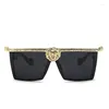 Солнцезащитные очки 2024 модельер -дизайнер Square Head Женские женские солнцезащитные очки