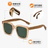 2023 Nuovi occhiali da sole in bambù e gambe zebra in legno in legno in rilievo