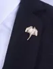 Erkekler ginkgo biloba yaprak yaka çubuğu broş pim takım elbise smokin korsage düğün boutonniere retro düğmeleri düğün için yaka pimi33355914