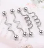 Tongue Ring T02 80st Mix 4 Style Tongue Body Piercing smycken Rostfritt stål Industriell tunga Barbell6821060