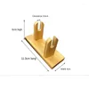 Figuras decorativas Ventiladores de ventiladores de mano Soporte de caja de regalo para mujeres Brasa de bambú Plegable Mesa redonda Shelfframe