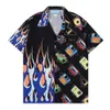 Summer Męski T-shirt Designer Button Up Godigan swobodna luźna wersja Polo krótki rękaw Hawajski lapel