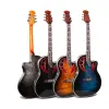 Efeitos de guitarra 6 String Guitar Seleiro de guitarra de 41 polegada Caixa elétrica acústica da guitarra clássica Bass Violao Musicman HX50JT