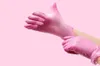 Одноразовые перчатки красные розовые латексные пороховые размер перчатки.