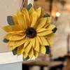 Fiori decorativi ghirlande ghirlanda primaverili per porta d'ingresso esterno foglia di girasole di girasole di benvenuto segni di San Valentino