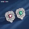 Luksusowy trend 810 mm Szmaragdowe broszki rubinowe dla kobiet vintage kamień szlachetny Diamentowy Diament Diamentowe
