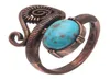 Alyans Ufooro Pirinç Brass Vintage Ring Gül Altın Dolgulu Moda Mavi Opal Abartılı Yuvarlak Parmak Kadınlar Hediye2866250