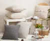 Kudde stickning ulltäckning modern minimalism grå beige färg täcker ull twist mönster dekorativt fodral