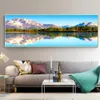 Landscape Snow Mountain Lake Nature Canvas Painting Posters and Prints Wall Art Pictures Bedroom Living Room Home Decor No Frame