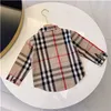 Boys Designer Spring Summer Fall Shirt Long Sleeve Shirt 2024 New Baby Style Boys Fashion Kids 90-150CM D1