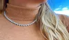 Hip Hop Iced Out Bling Aaaa Zircon Heart Tennis Chain Collier Femmes Fashion Jewelry Gold Silver Color Pink CZ Choker Collier 2202666571