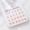 Studörhängen mode romantisk guldfärg Pearl Star Set for Women Girl Trendy Geometry Mini Simple Earring Jewelry Party Gifts