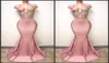 2019 جديد مثير عاريات Dusty Phink Prom Dresses Mermaid Spaghetti deferiqued ثبات الحفلات الطويلة المرفوعة