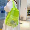 Ryggsäck 2024 japansk transparent tonårsflickor skolväskor rensar kvinnor nylon pvc fast färg trend vita svarta ryggsäckar