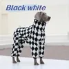 Roupas de vestuário para cães Grande Winter Calaberboard de checker de quatro patas de algodão Golden Hair Labrador Handsome