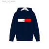 Hoodies Sweatshirts 2024 Bahar Sonbahar Basit Stil Kırmızı Beyaz Desen Hoodie Çocuklar Uzun Kollu Katlar Erkekler Pamuk Baskı Sweatshirt Kızlar T240415