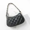 Layer Head Cowhide Bag 2024 Diamond Grid Chain Hobo Fashionable and High-end Feeling Single Shoulder Underarm Handbag for Women