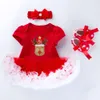 Abbigliamento per bambini, bambine, abiti da festa, persone anziane dei cartoni animati, abiti da albero, scarpe, accessori per capelli, set di 3 pezzi