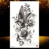 Henny lotus tatuaggio temporaneo per donne catene di gioielli finti Brack Flower Body Art Abstract Tatoo Sticker Transfer Girl 240408