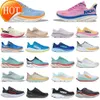 Offres livraison gratuite Hoka One Running Shoes Clifton 9 8 x2 Cloud Blue Summer Song Cyclamen Men Femmes Outdoor Sports Trainers Sneakers 36-45