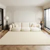 Carpets Tapis à crème moelleuse pour salon et chambre à coucher de style français avec conception 2024