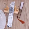 Dekorativa figurer Elegant Silk Hand Fan Bag Holder Folding For Case Party Wedding