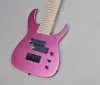 Guitarra de fábrica 9 strings sparkle rosa guitarra elétrica com 24 trastes de bordo de bordo personalizável