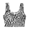 Kvinnors tankar Kvinnor Crop Top Sexig Bra Zebra Print Tank Tops 2024 Summer Female Strap Backless Camisole Camis Clothing