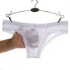 Underpants uomini sexy a bassa seta di ghiaccio seta magra elastici slip elastici comodi biancheria intima traspirante maschio mainia