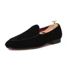 Casual Schuhe rutschen auf 47 British 46 Men Slasklassische runde Zehenschule Plus Size 45 Rauchschuhe Wide Fit Flats European Velvet